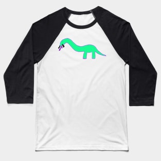 Asexual Longneck dinosaur with pride flag Baseball T-Shirt